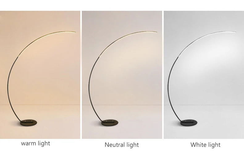 Lampe LED sur pied moderne minimaliste – Éclairage décoratif pour salon, chambre, chevet et intérieur