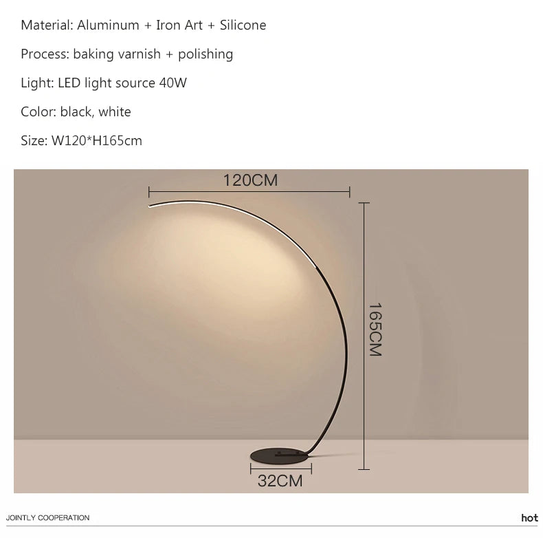 Lampe LED sur pied moderne minimaliste – Éclairage décoratif pour salon, chambre, chevet et intérieur