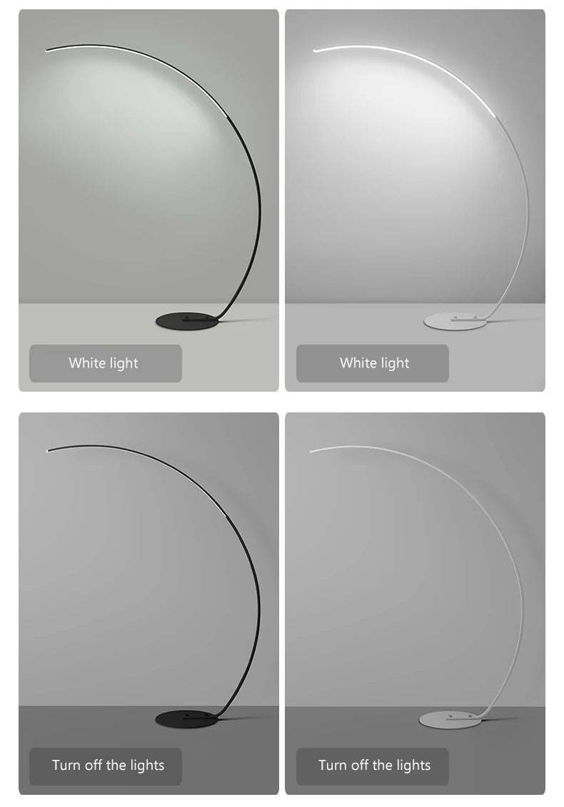 Lampe LED sur pied moderne minimaliste – Éclairage décoratif pour salon, chambre, chevet et intérieur