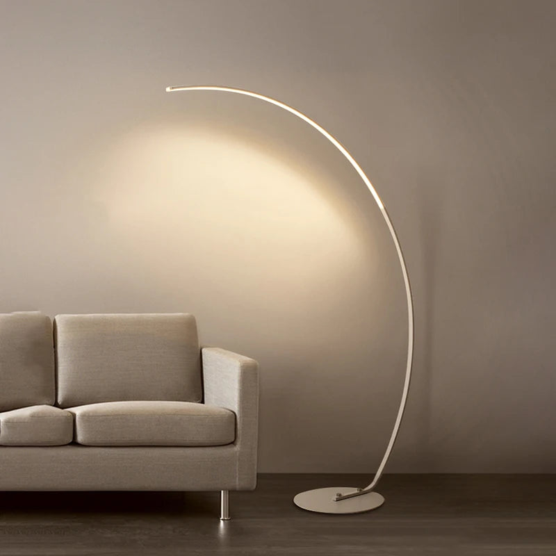 Lampe LED sur pied moderne minimaliste – Éclairage décoratif pour salon, chambre, chevet et intérieur