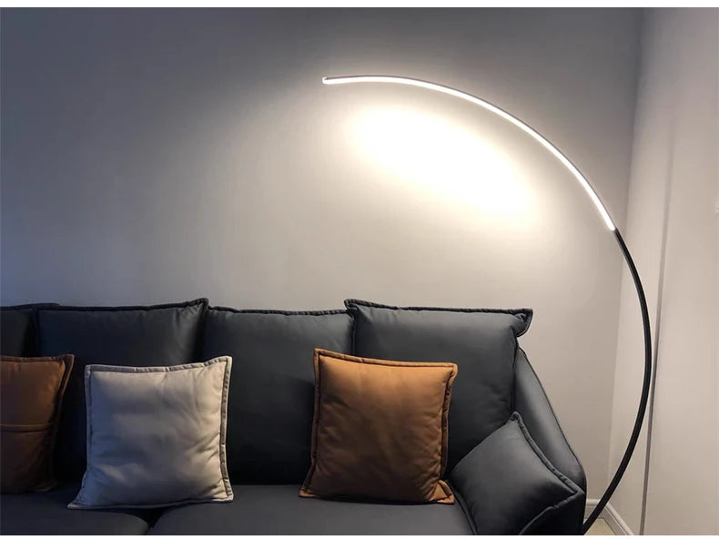 Lampe LED sur pied moderne minimaliste – Éclairage décoratif pour salon, chambre, chevet et intérieur