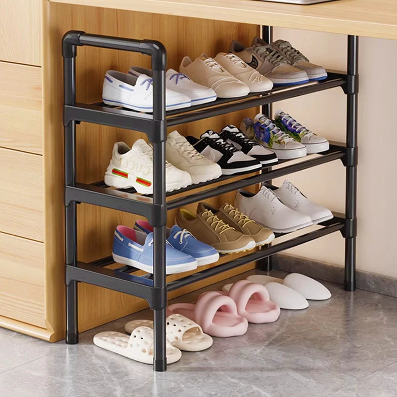 Étagère à chaussures en métal – Meuble de rangement multifonction simple et pratique pour maison, studio ou dortoir