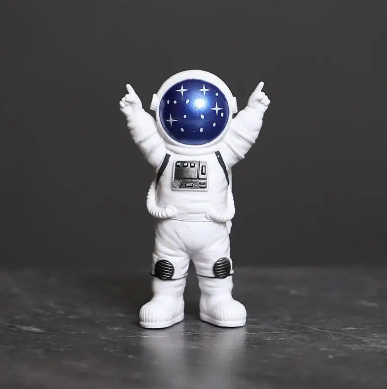 Lot de figurines astronaute en résine – 4 pièces décoratives pour bureau et chambre, jouet éducatif enfant
