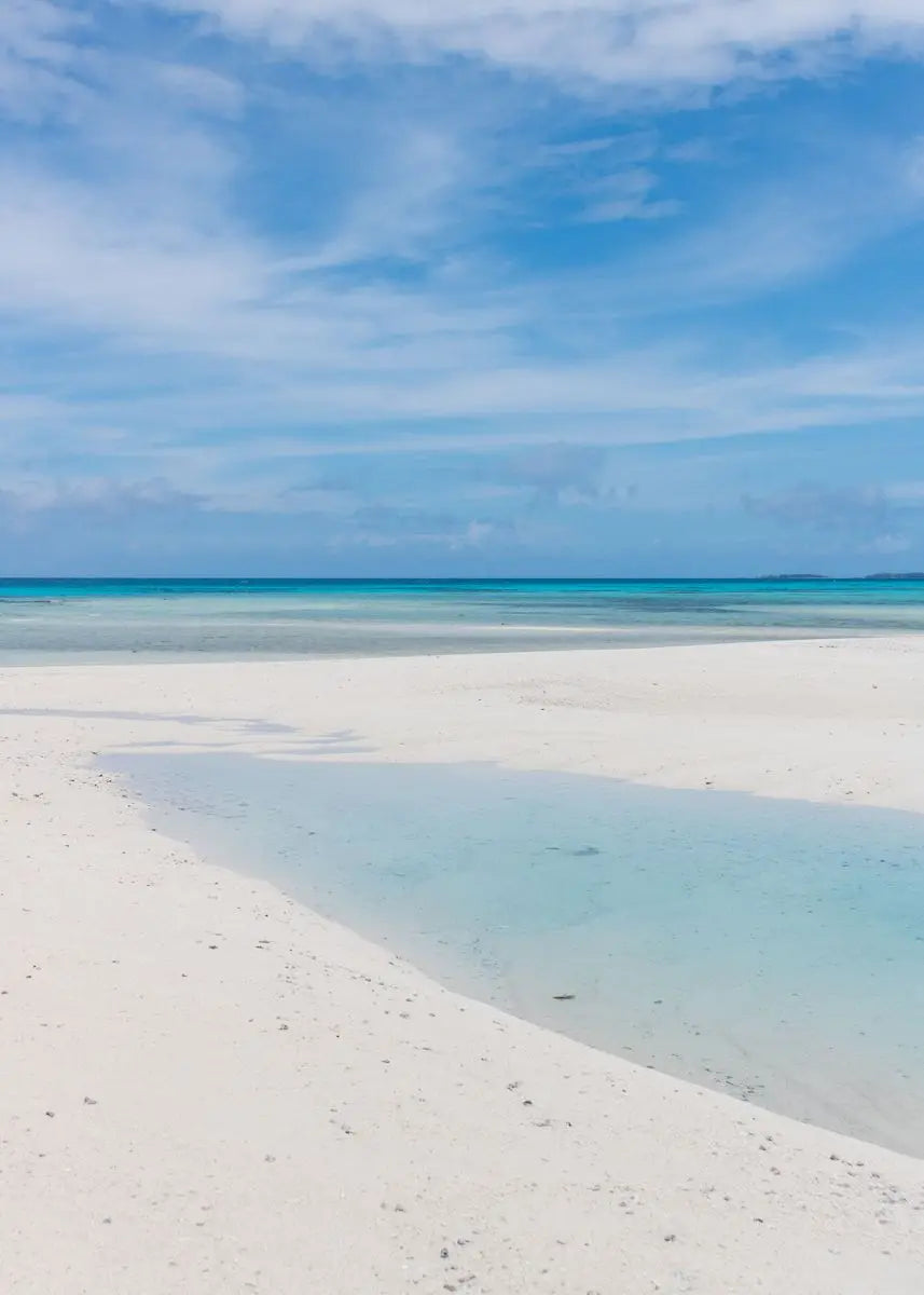 Affiche murale nordique paysage marin – Poster toile plage et océan bleu moderne pour salon et décoration intérieure (sans cadre)