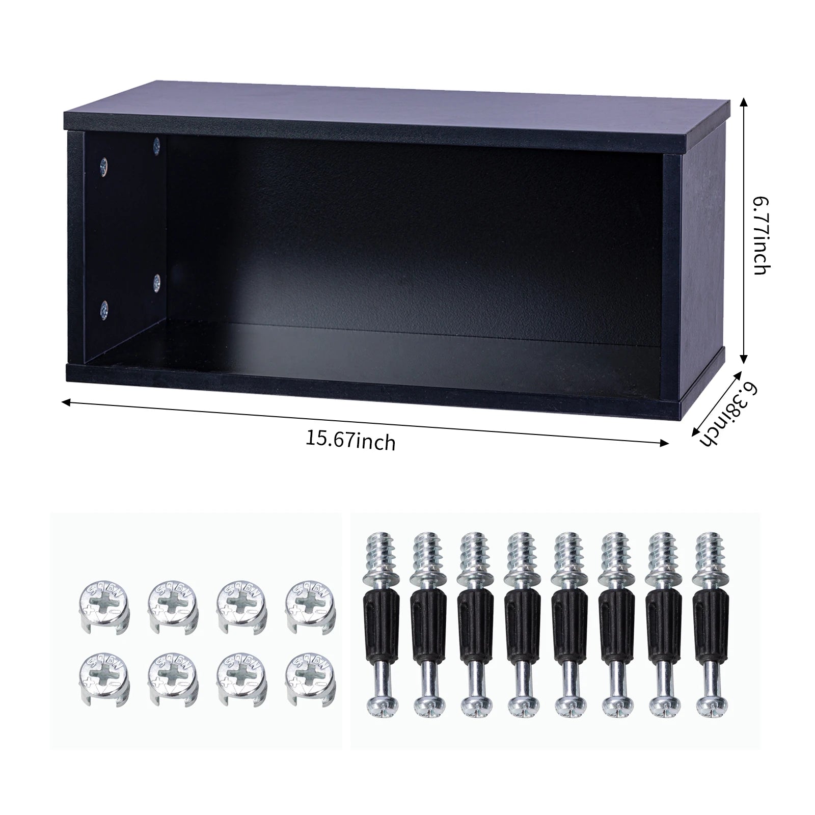 Meuble de rangement en bois grande capacité – Bibliothèque empilable et étagère de stockage