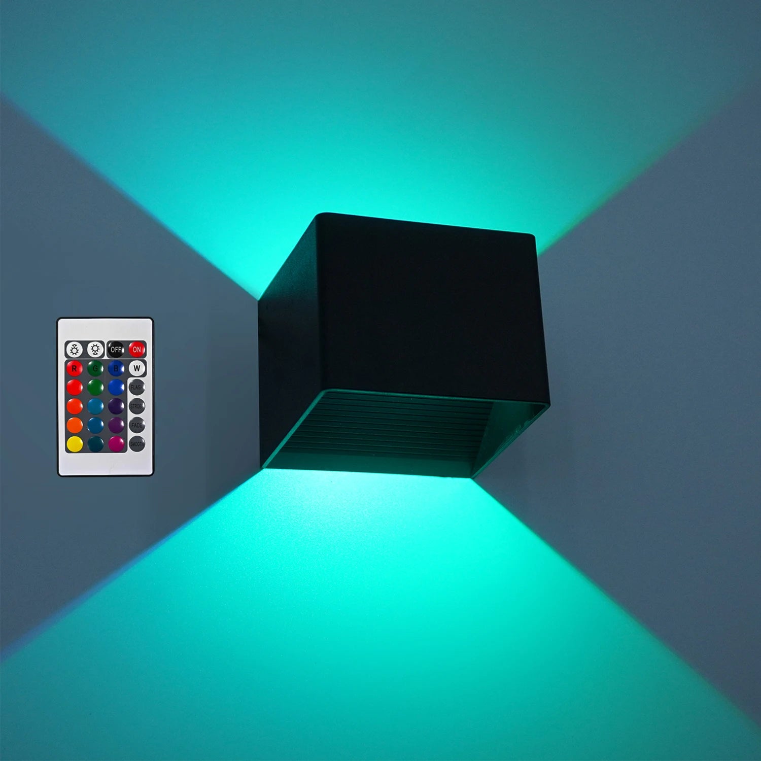 Lampe murale LED 3W avec télécommande – Éclairage moderne multicolore