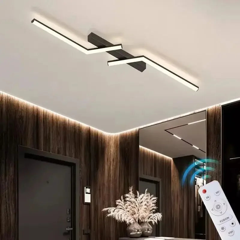 LED Moderne Plafonnier – Éclairage Design pour Salon, Salle à Manger, Chambre – Noir ou Or