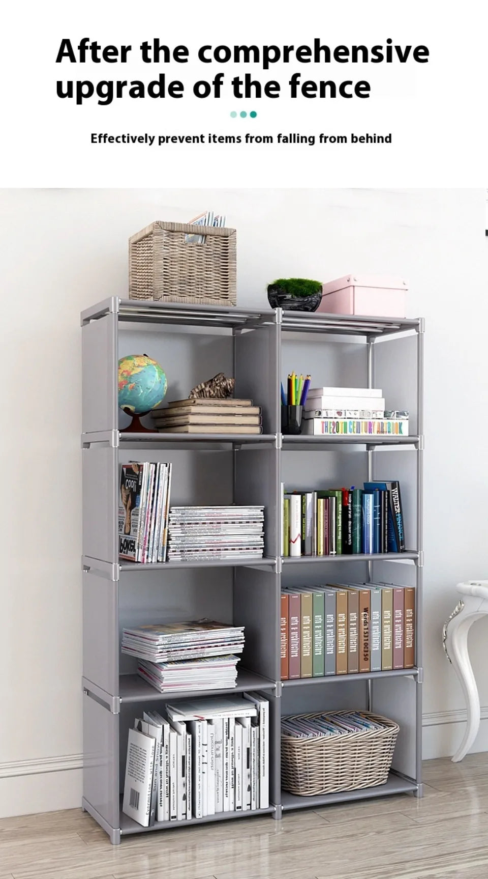 Bookshelf Storage Rack Simple Bookshelf Debris Storages Shelf Multi-layer Book Closet Organizer Bedroom Easy Assembly Bookcase