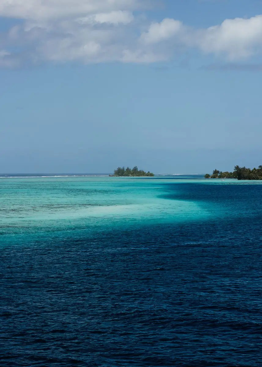 Affiche murale nordique paysage marin – Poster toile plage et océan bleu moderne pour salon et décoration intérieure (sans cadre)