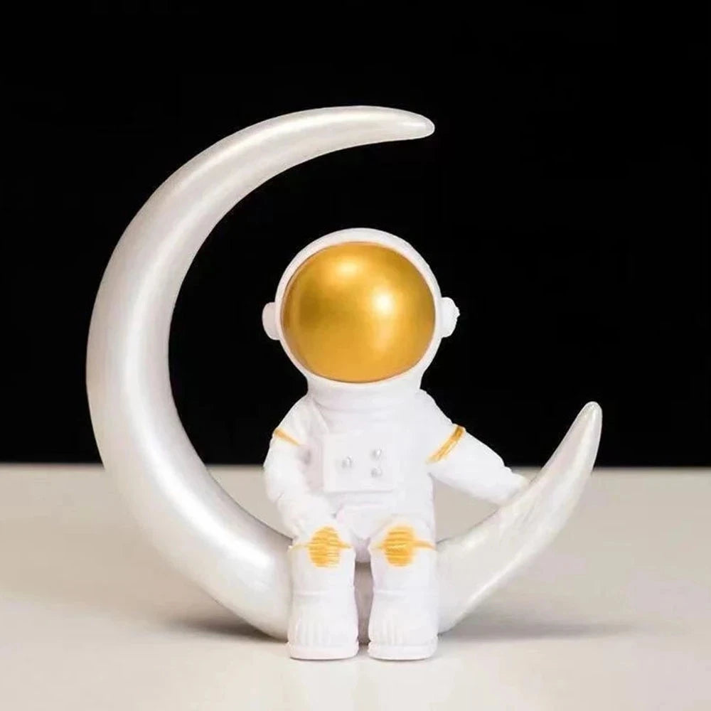 Lot de figurines astronaute en résine – 4 pièces décoratives pour bureau et chambre, jouet éducatif enfant