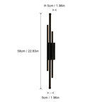 LED moderne murale en aluminium – 8W, design minimaliste noir, lumière réglable 3 couleurs