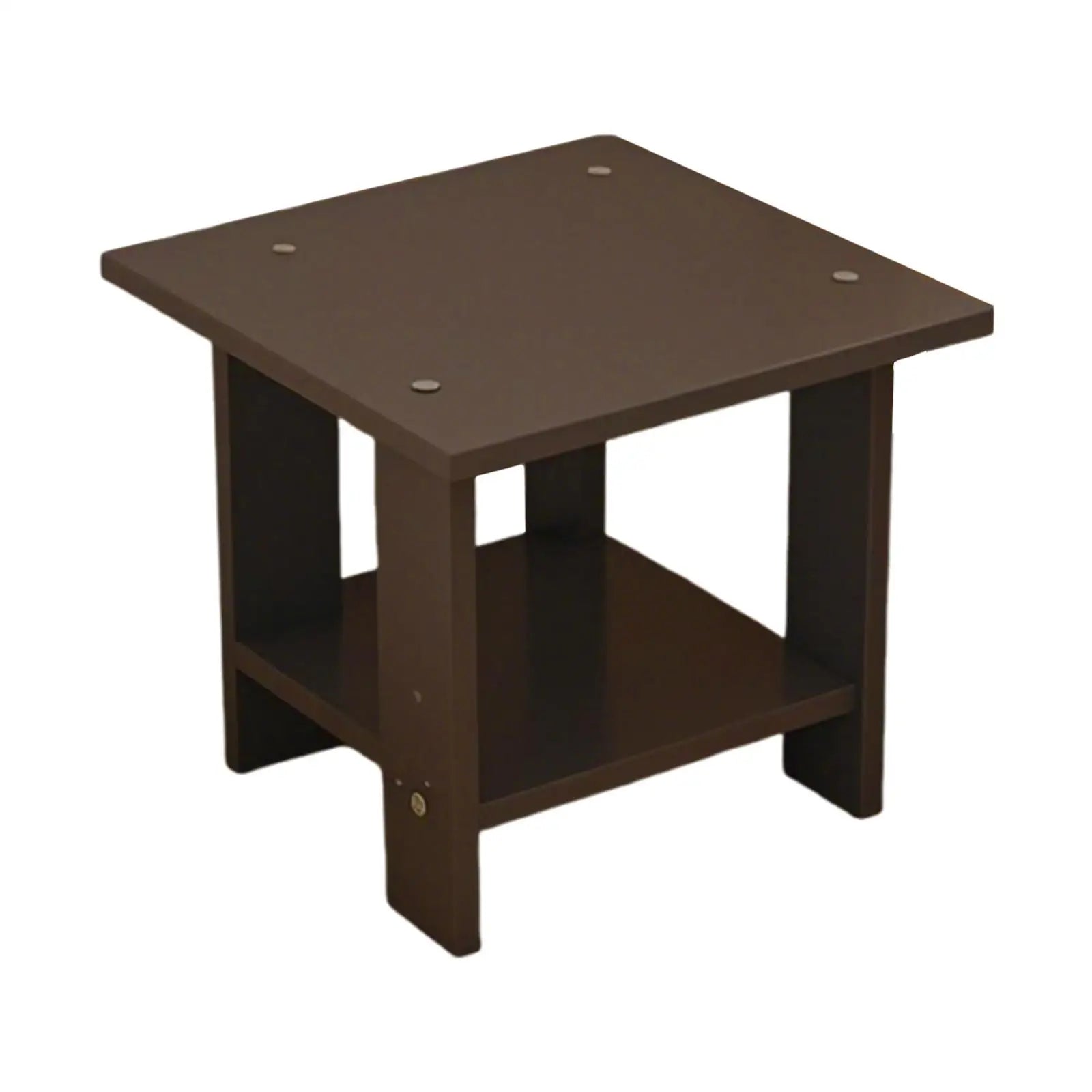 Table de chevet en bois massif – 2 niveaux | Table de nuit simple et élégante, table d’appoint pour salon, chambre et bureau