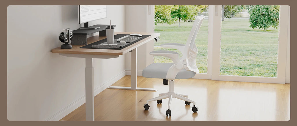 Chaise de bureau ergonomique Naspaluro – Accoudoirs rabattables 90°, soutien lombaire, assise en maille respirante, réglable et pivotante