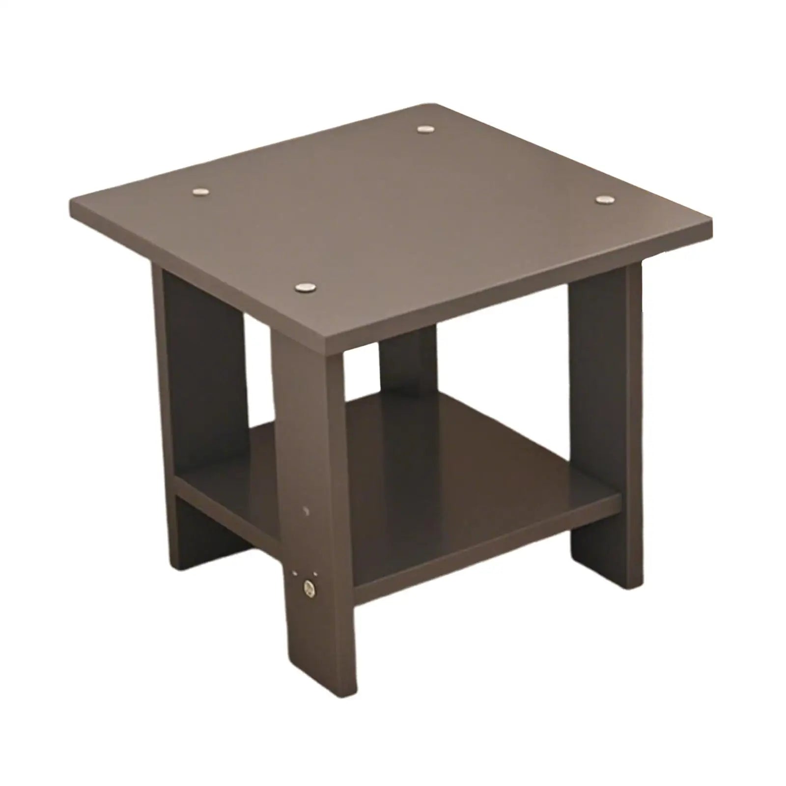 Table de chevet en bois massif – 2 niveaux | Table de nuit simple et élégante, table d’appoint pour salon, chambre et bureau