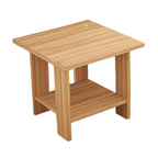 Table de chevet en bois massif – 2 niveaux | Table de nuit simple et élégante, table d’appoint pour salon, chambre et bureau