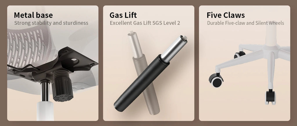 Chaise de bureau ergonomique Naspaluro – Accoudoirs rabattables 90°, soutien lombaire, assise en maille respirante, réglable et pivotante