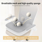 Chaise de bureau ergonomique Naspaluro – Accoudoirs rabattables 90°, soutien lombaire, assise en maille respirante, réglable et pivotante