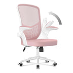 Chaise de bureau ergonomique Naspaluro – Accoudoirs rabattables 90°, soutien lombaire, assise en maille respirante, réglable et pivotante