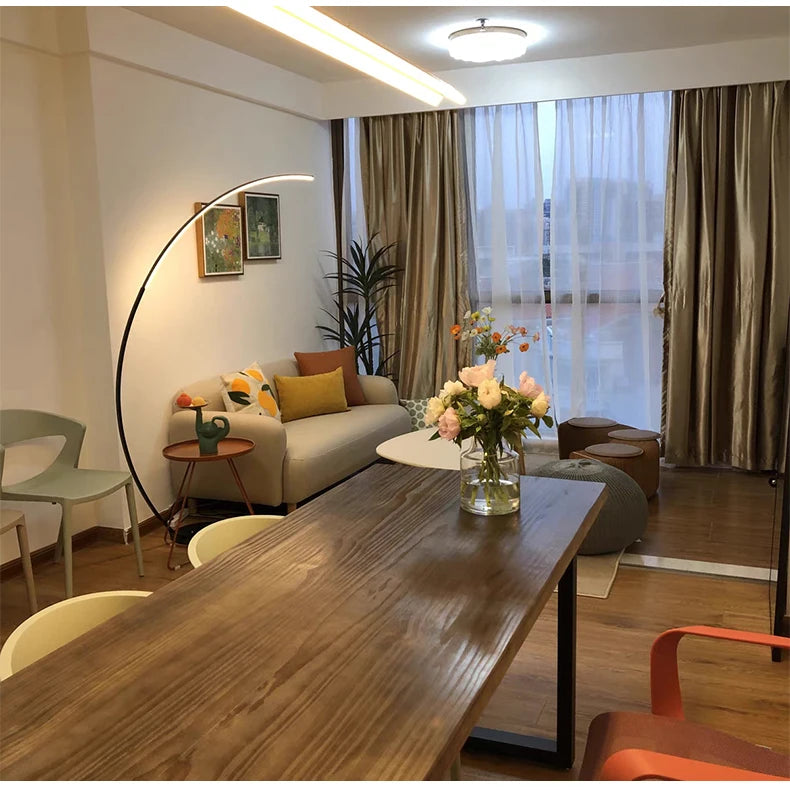 Lampe LED sur pied moderne minimaliste – Éclairage décoratif pour salon, chambre, chevet et intérieur