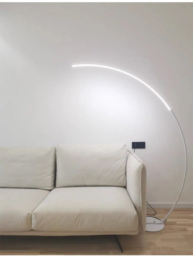 Lampe LED sur pied moderne minimaliste – Éclairage décoratif pour salon, chambre, chevet et intérieur