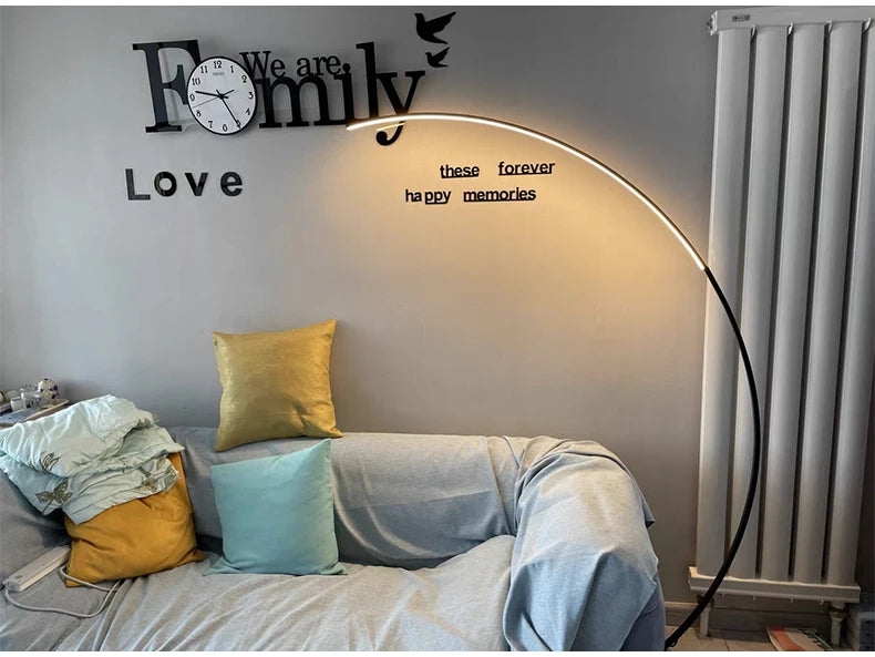 Lampe LED sur pied moderne minimaliste – Éclairage décoratif pour salon, chambre, chevet et intérieur