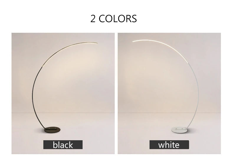 Lampe LED sur pied moderne minimaliste – Éclairage décoratif pour salon, chambre, chevet et intérieur