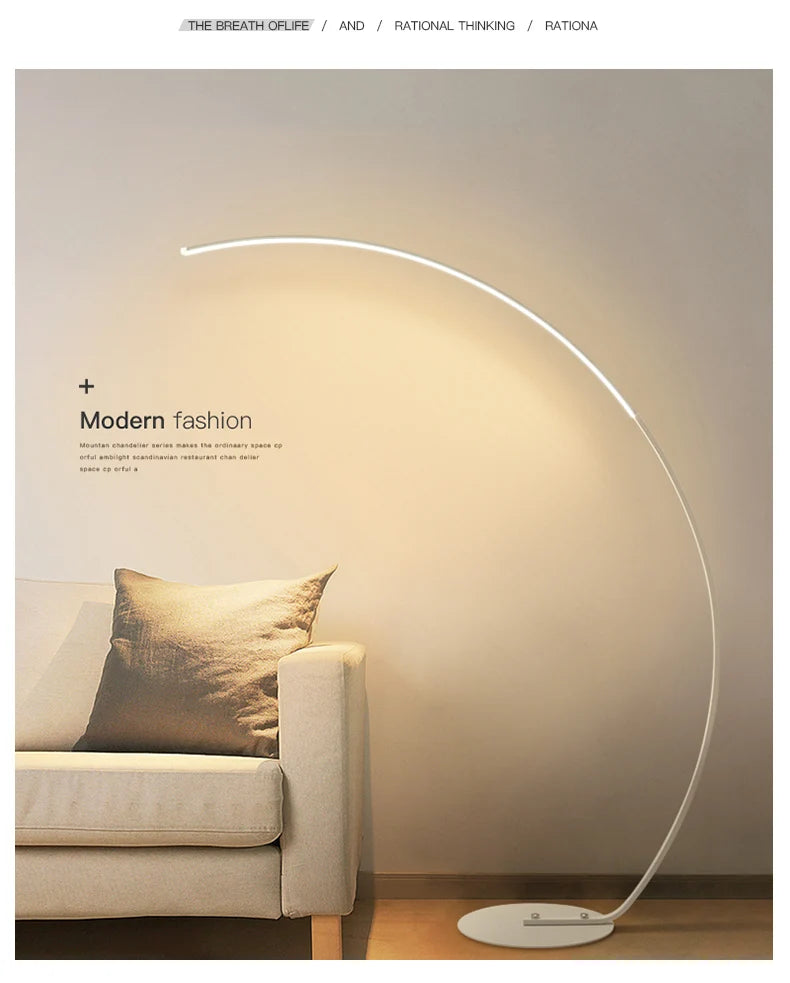 Lampe LED sur pied moderne minimaliste – Éclairage décoratif pour salon, chambre, chevet et intérieur