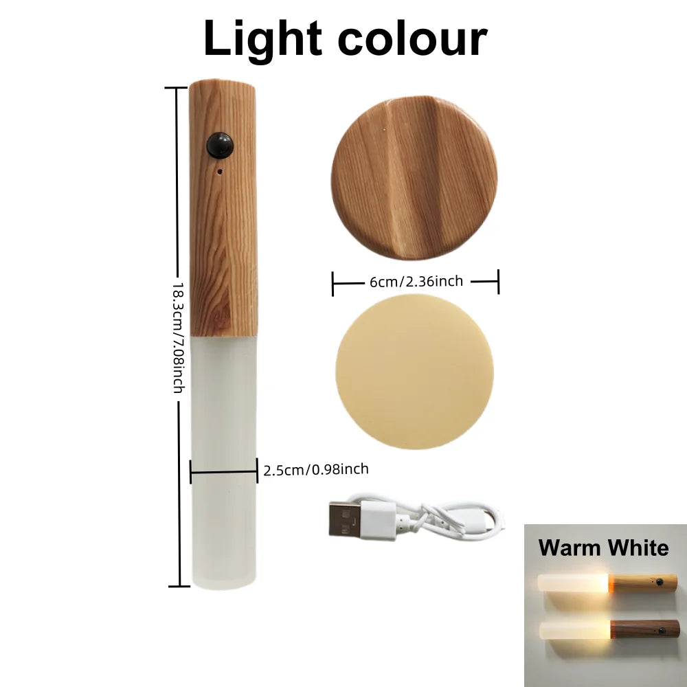 Lampe LED Sans Fil Intelligente – Veilleuse Magnétique Rechargeable avec Détection de Mouvement pour Escalier, Couloir et Chambre