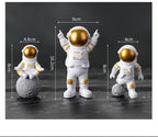 Lot de figurines astronaute en résine – 4 pièces décoratives pour bureau et chambre, jouet éducatif enfant