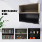 Meuble de rangement en bois grande capacité – Bibliothèque empilable et étagère de stockage