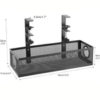 Plateau de gestion des câbles sous bureau – Fixation par pince, acier robuste, sans perçage