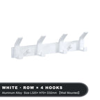 Patère murale moderne en aluminium noir – Porte-manteaux mural avec 3 à 6 crochets pour salle de bain, entrée ou chambre