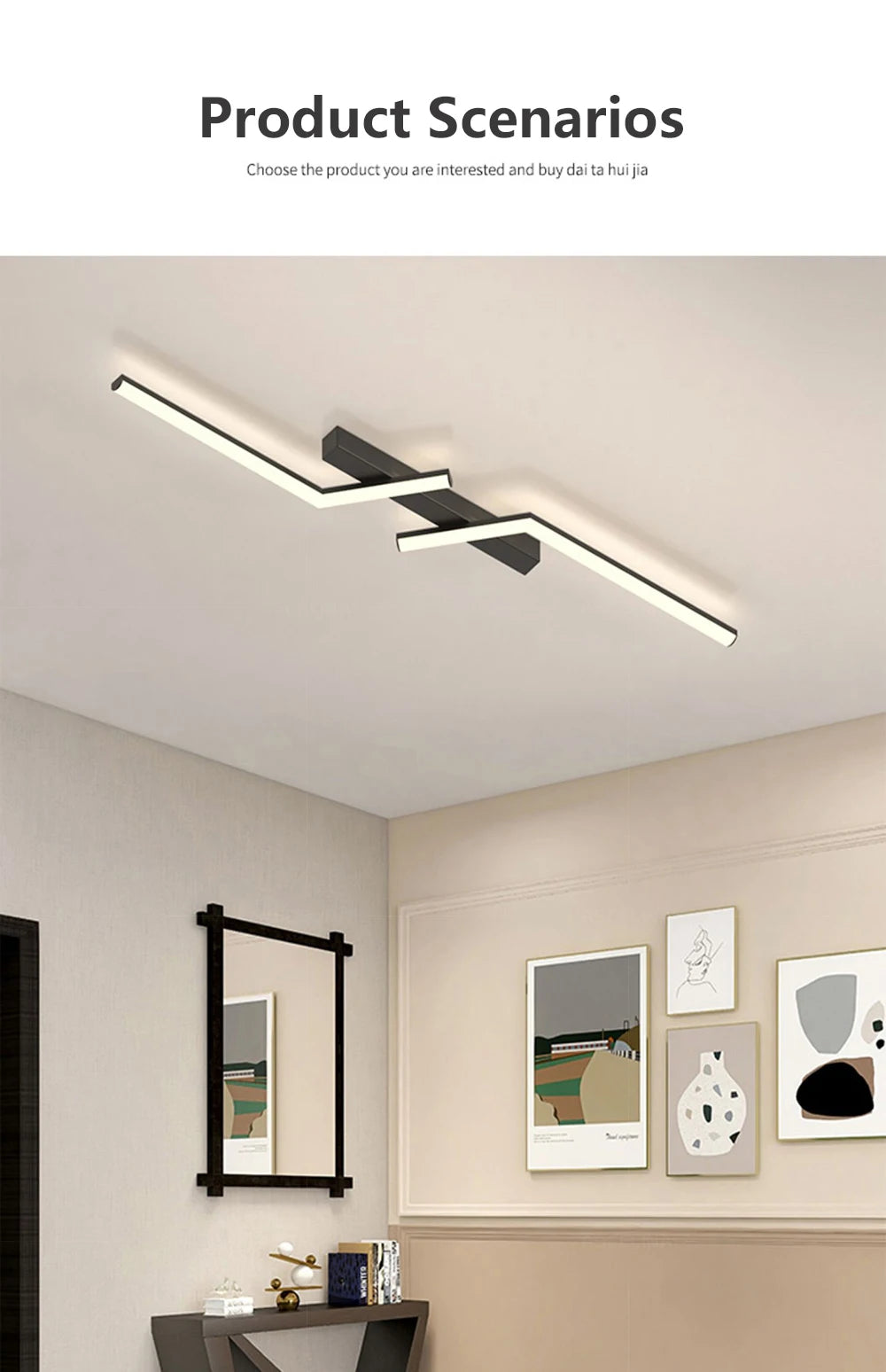 LED Moderne Plafonnier – Éclairage Design pour Salon, Salle à Manger, Chambre – Noir ou Or
