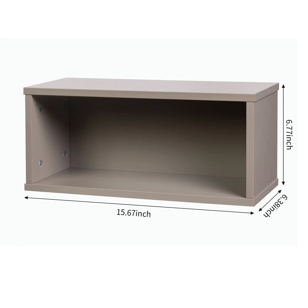 Meuble de rangement en bois grande capacité – Bibliothèque empilable et étagère de stockage