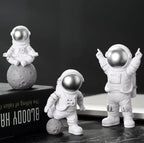 Lot de figurines astronaute en résine – 4 pièces décoratives pour bureau et chambre, jouet éducatif enfant