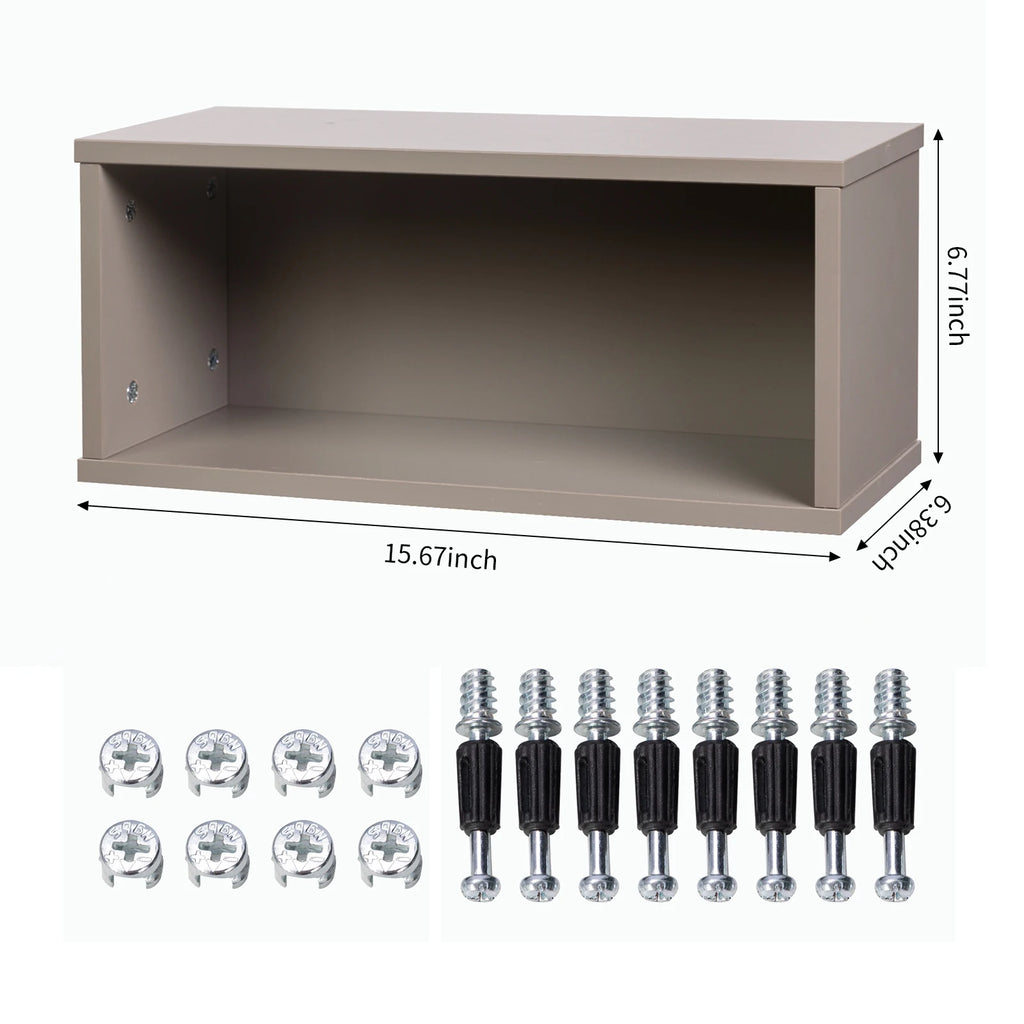Meuble de rangement en bois grande capacité – Bibliothèque empilable et étagère de stockage