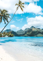 Affiche murale nordique paysage marin – Poster toile plage et océan bleu moderne pour salon et décoration intérieure (sans cadre)