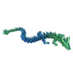 Dragon articulé 3D phosphorescent – Figurine cristal rotative, jouet décoratif lumineux