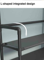 Étagère à chaussures et chapeaux – Meuble de rangement multicouche en tissu et métal, anti-poussière, à monter soi-même