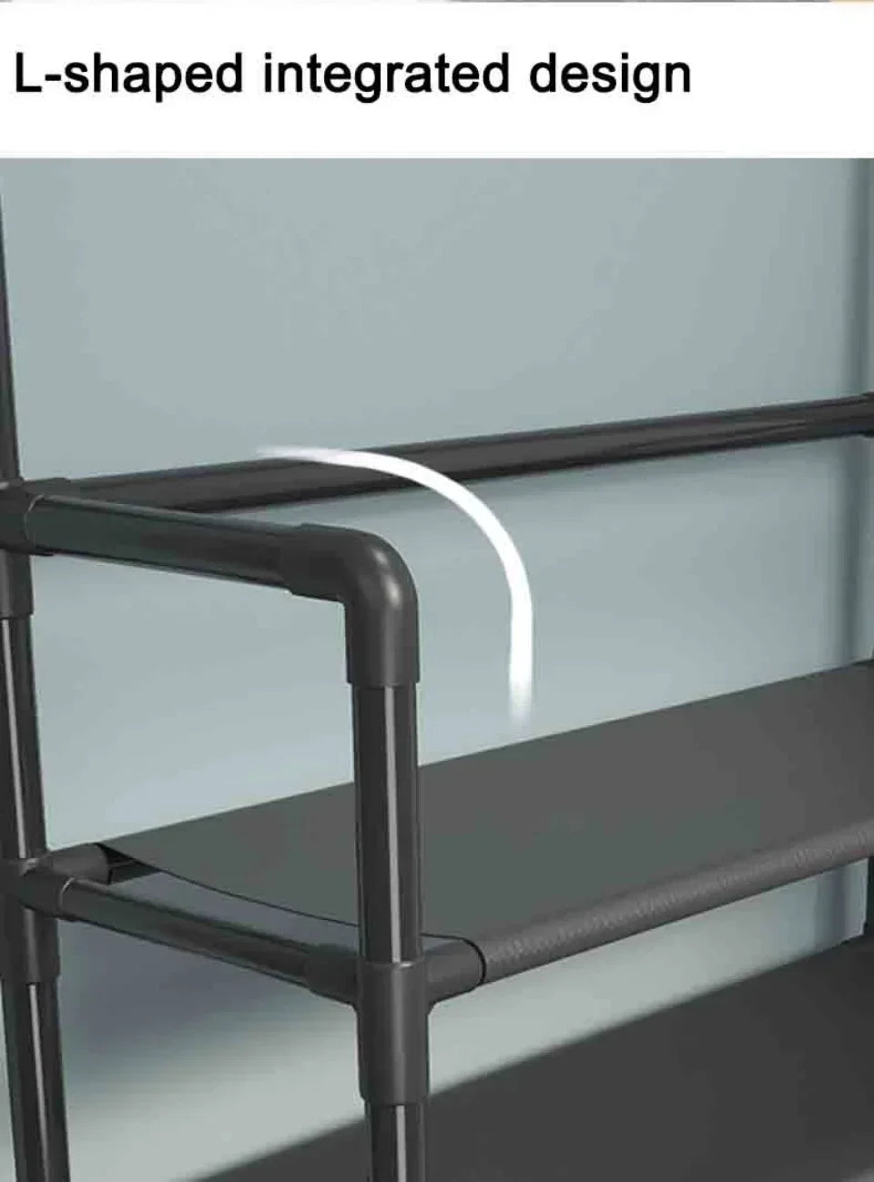 Étagère à chaussures et chapeaux – Meuble de rangement multicouche en tissu et métal, anti-poussière, à monter soi-même