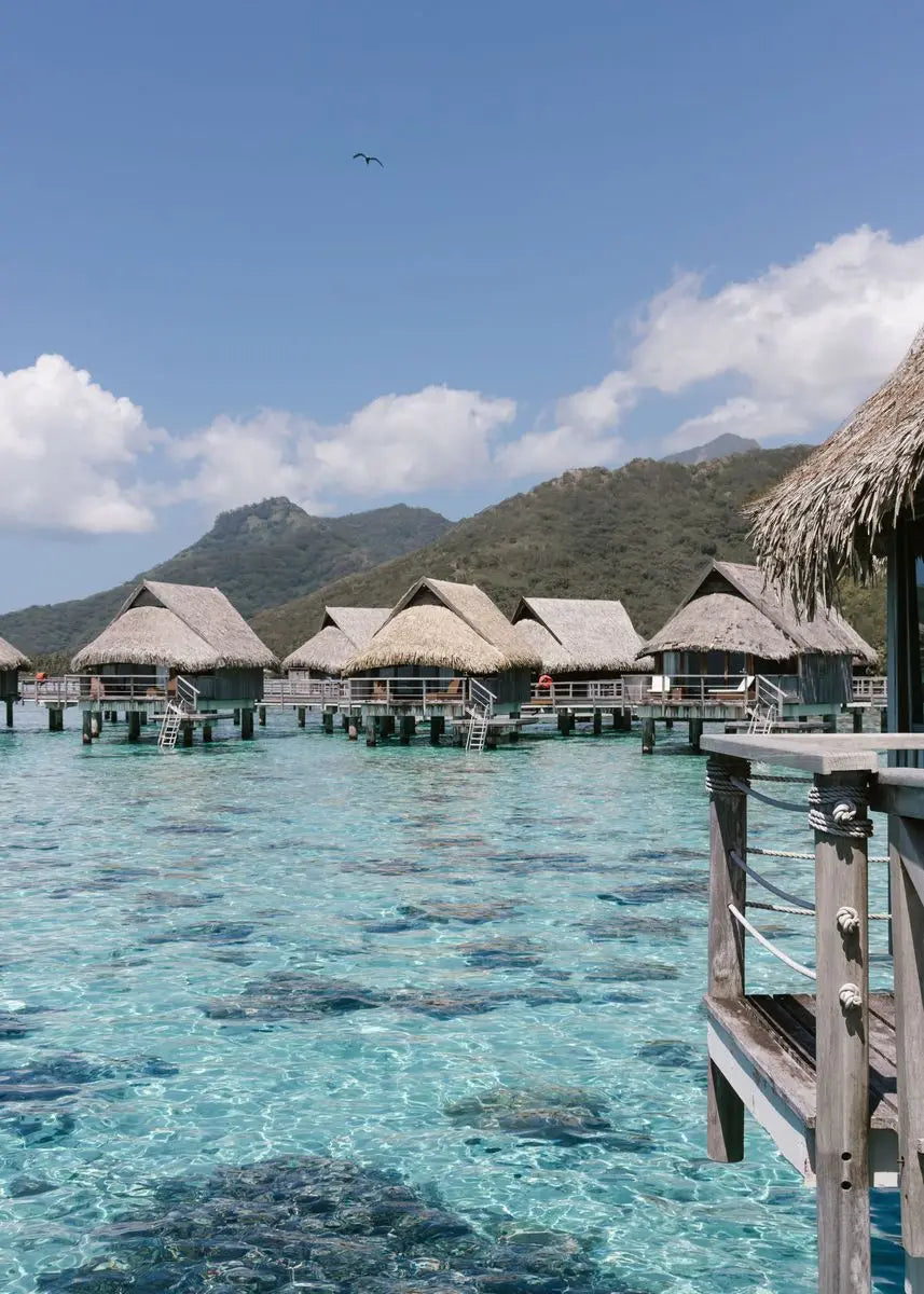 Affiche murale nordique paysage marin – Poster toile plage et océan bleu moderne pour salon et décoration intérieure (sans cadre)