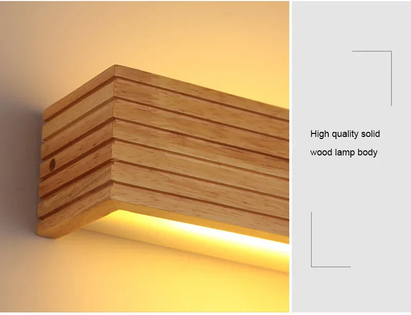 LED Murale en bois – Lampe murale moderne pour chambre, salon ou bureau