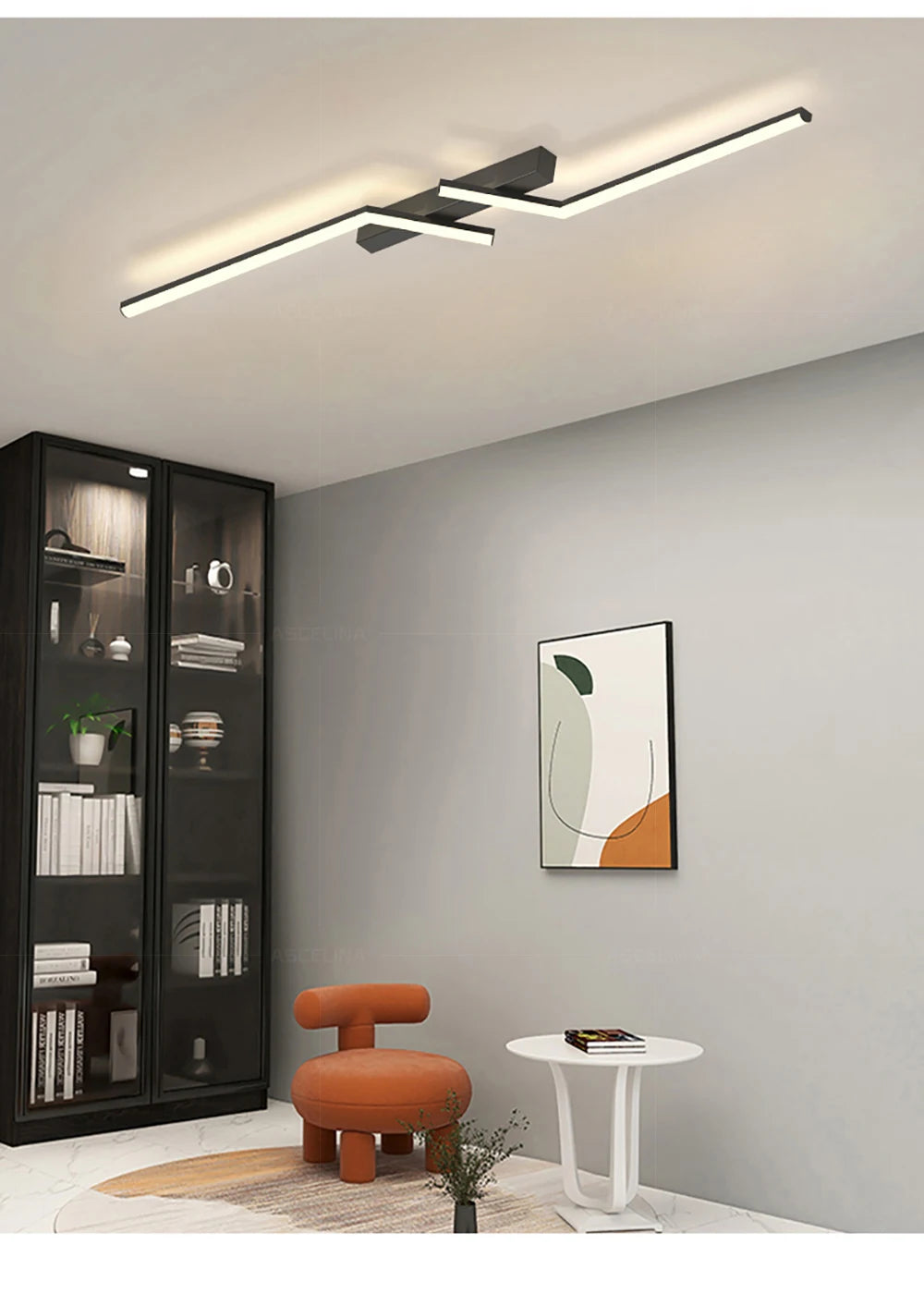 LED Moderne Plafonnier – Éclairage Design pour Salon, Salle à Manger, Chambre – Noir ou Or