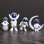 Lot de figurines astronaute en résine – 4 pièces décoratives pour bureau et chambre, jouet éducatif enfant