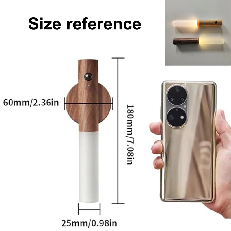 Lampe LED Sans Fil Intelligente – Veilleuse Magnétique Rechargeable avec Détection de Mouvement pour Escalier, Couloir et Chambre