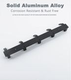 Patère murale moderne en aluminium noir – Porte-manteaux mural avec 3 à 6 crochets pour salle de bain, entrée ou chambre