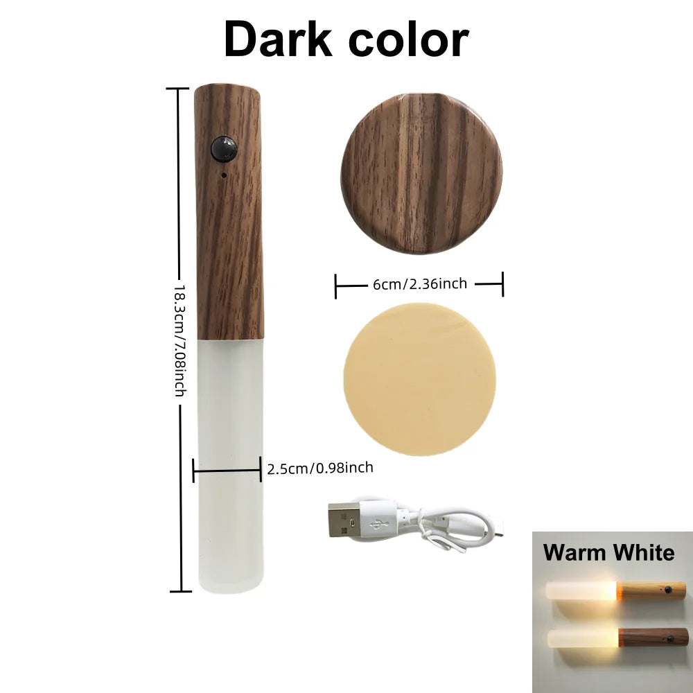 Lampe LED Sans Fil Intelligente – Veilleuse Magnétique Rechargeable avec Détection de Mouvement pour Escalier, Couloir et Chambre