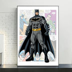 Poster Marvel Avengers sur toile – Spiderman, Captain America, comics Disney, décoration murale chambre enfant (sans cadre)