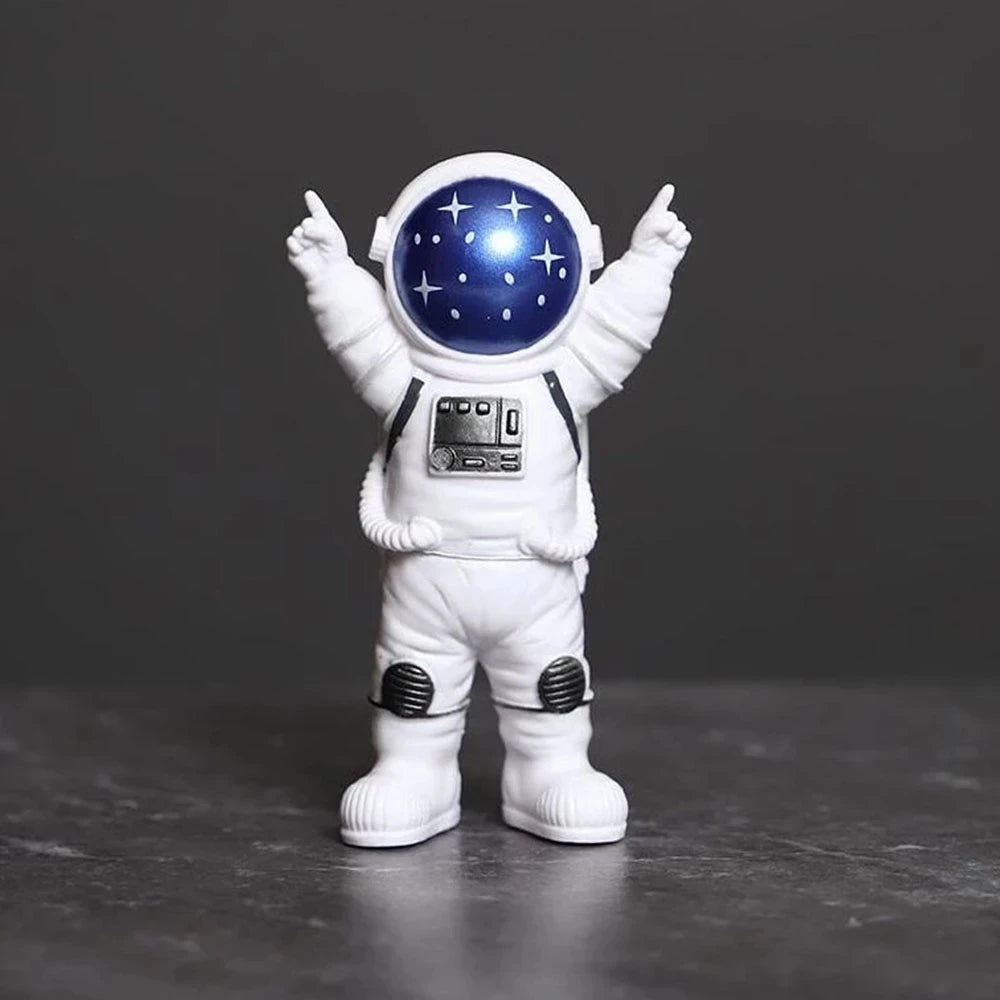 Lot de figurines astronaute en résine – 4 pièces décoratives pour bureau et chambre, jouet éducatif enfant