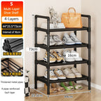 Étagère à chaussures en métal – Meuble de rangement multifonction simple et pratique pour maison, studio ou dortoir